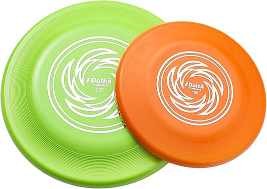 Sports Flying Disc, 2 Pack Compeition Flying Discs, Lightweight Durable Flying Disc Toys for Backyard Beach Lawn Park Outdoor Games, 105 Gram 9.3 Inch & 90 Gram 7.3 Inch.
