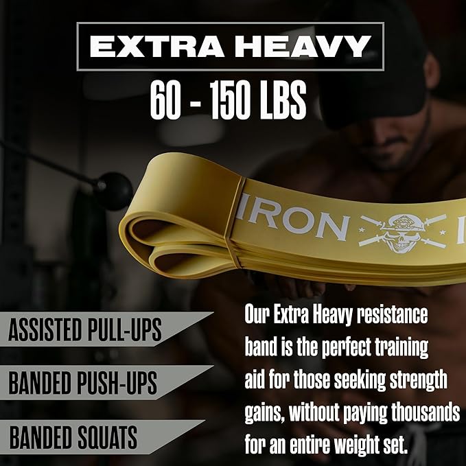 Pull Up Assistance Bands for Working Out - Resistance Bands Set for Men, Exercise, Workout, Fitness, Strength, Weightlifting, Training, Powerlifting, Stretch, Crossfit WOD