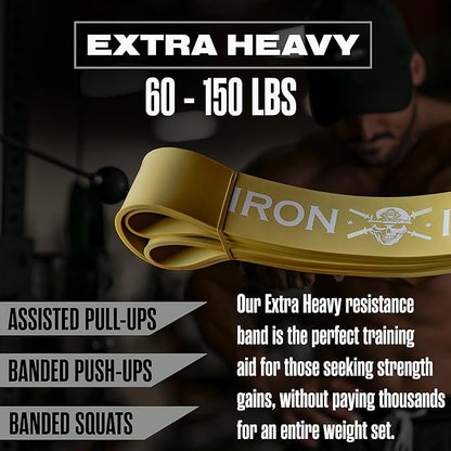 Pull Up Assistance Bands for Working Out - Resistance Bands Set for Men, Exercise, Workout, Fitness, Strength, Weightlifting, Training, Powerlifting, Stretch, Crossfit WOD