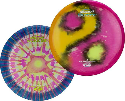 Discraft Z Fly-Dye Two Pack – Disc Golf Set | Buzzz & Nuke SS | Zone & Raptor | Sol & Avenger SS |