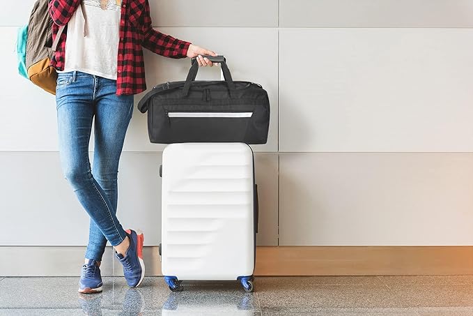 40 Liter, 22 Inch Reflective Duffle Bag with Shoulder Strap for Men, Women, Travel