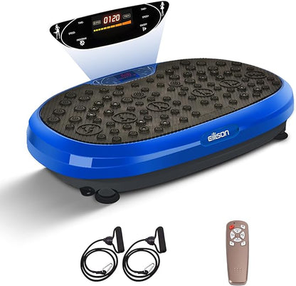 EILISON FitMaxx 3D XL Vibration Plate Exercise Machine - Whole Body Workout Vibration Platform w/Loop Bands - Lymphatic Drainage Machine for Weight Loss, Shaping, Wellness, Recovery