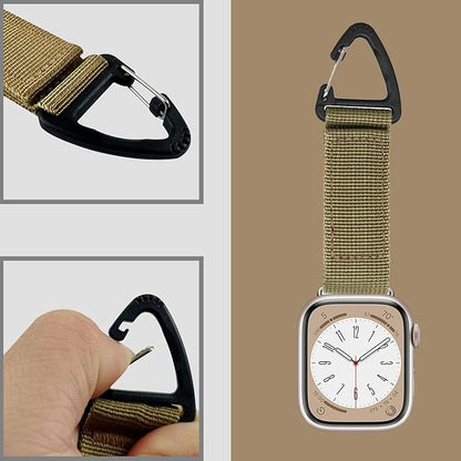 Tactical Duty Belt Keychain Compatible with Apple Watch 38mm 40mm 41mm 42mm 44mm 45mm 46mm 49mm, Watch Fob Military Braided Strap for iWatch Series 10 9 8 7 6 5 4 3 2 1, Ultra 2/Ultra/SE