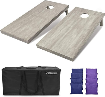 GoSports 4 ft x 2 ft Regulation Size Wooden Cornhole Boards Set - Includes Carrying Case and Bean Bags (Choose Your Colors) Over 100 Color Combinations