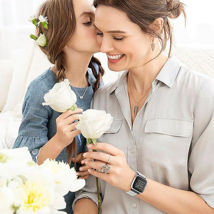 Tiptops 3 Pack Bands Compatible with Fitbit Versa 2/Fitbit Versa/Versa Lite/Versa SE for Women Men, Soft Nylon Sports Loop Replacement Wristband for Fitbit Versa 2 Straps