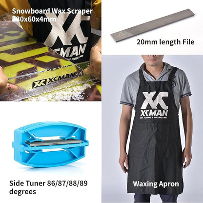 XCMAN Complete Ski Snowboard Tuning and Waxing Kit with Waxing Iron,Universal Wax,Edge Tuner,Brush,Wax Scraper,Ptex