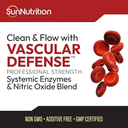 Nattokinase Supplement Nitric Oxide Capsules Beet Root Extract High Potency Lumbrokinase & Bromelain Systemic Enzymes Spike Protein Detox Clean & Flow Vascular Defense 60 Caps 30 Servings