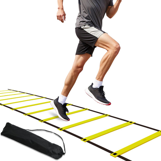 NKJIH 20ft Adjustable Agility Speed Ladder Training Ladder with Carry Bag - Soccer, Speed, Football
