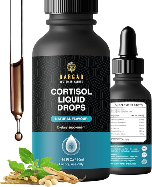 Cortisol Drops ??Natural Herbal Liquid Supplement for Daily Stress Support, Mood Balance & Adrenal Health ??Calming Botanical Extracts ??Alcohol-Free Formula ??2 fl oz