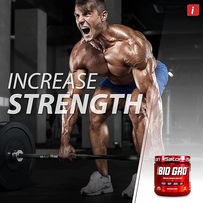 iSatori BIO-GRO Protein Synthesis Amplifier, for Muscle Recovery & Growth, Enhanced Stimulant Free Pre Workout & Colostrum Supplement with Bio-Active Peptides- Unflavored (60 Servings)