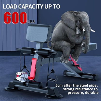 Adjustable Weight Bench,Utility Workout Bench Foldable Incline Decline Benches for Home Gym Full Body Workout,Load 600LBS