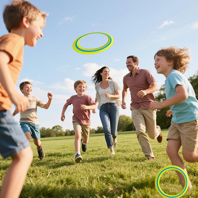 11-inch Flying Ring, 3-Piece Set. A Sports Game for Beach, Backyard, Park, and pet Interaction. Suitable for Soft Flying Discs, The Best Outdoor Throwing Toy.