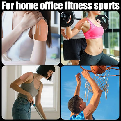 10pcs Shoulder Kinesiology Tapes, Premium Breathable Latex-Free Athletic Muscle Strips Shoulder Kinesiology Tapes Precut Strips for Home Office Fitness Sports
