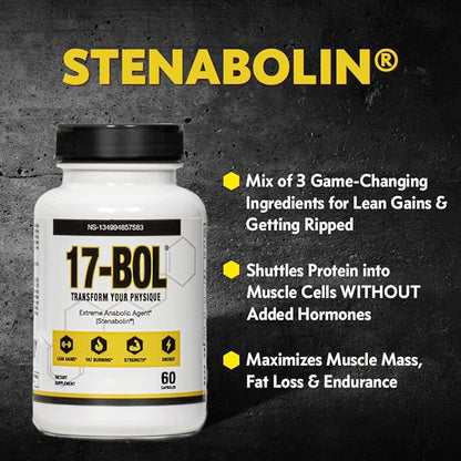 Avry Labs Extreme Anabolic Supplement ??Pre-Workout Dietary Supplement, Lean Muscle Builder & Fat Burner ??Supports Protein Synthesis, Testosterone Levels & Muscle Growth ??Vegan, 60 Capsules