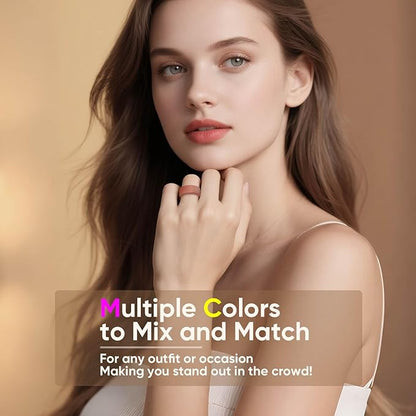 10 Pack Ring Protector Compatible with Oura Ring Cover Gen 4 / Gen 3 / Samsung Galaxy/RingConn/ULTRAHUMAN, Anti-Scratch Elastic Silicone Case for Smartring Men Women Working Out Gym