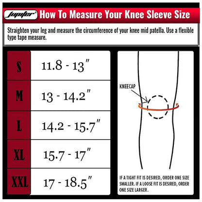 Jupiter Knee Sleeves (1 Pair), 7mm Compression Knee Braces for