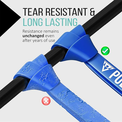 PULLUP & DIP Fitness Bands, Resistance Bands with Bag, Door Anchor (with Sets) and Exercise Guide - Single & in Value Set, Pull-Up Band Fitness Band for Calisthenics