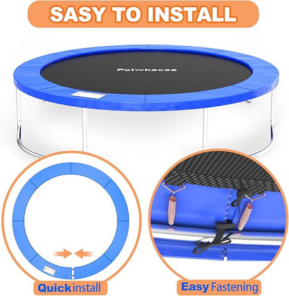 Trampoline Pad 10ft 12ft 14ft 15ft 16ft Trampoline Replacement Safety Pad, Waterproof and Tear-Resistant Safety Spring Cover Round Frame Pad, Trampoline Pad Replacement
