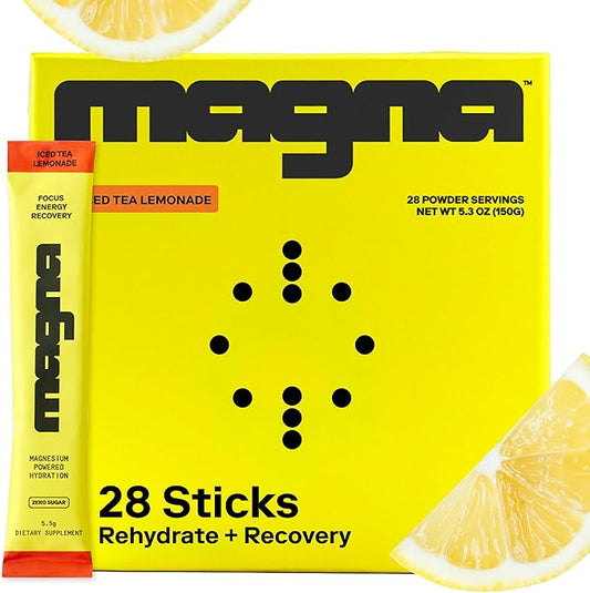 MAGNA Electrolyte Powder Drink Mix for Hydration, Energy & Focus Support with Magnesium L