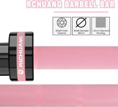 7ft Olympic Barbell, Weightlifting Barbell 28mm 45lb - 500/700/1000lbs Capacity with Smooth Spinning Sleeves, Olympic Bar Fits 2" Olympic Plates, for Snatch Clean Jerk - Home Gym Training