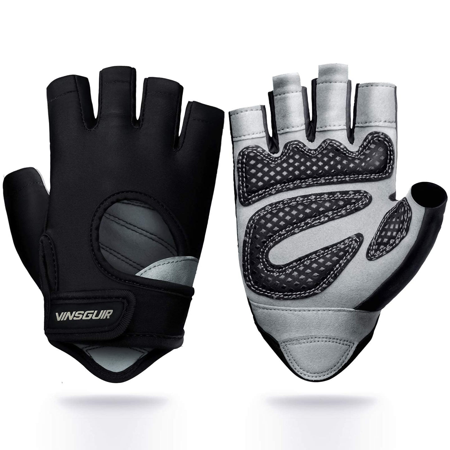 VINSGUIR Workout Gloves for Men and Women, Weight Lifting Gloves with Excellent Grip, Lightweight