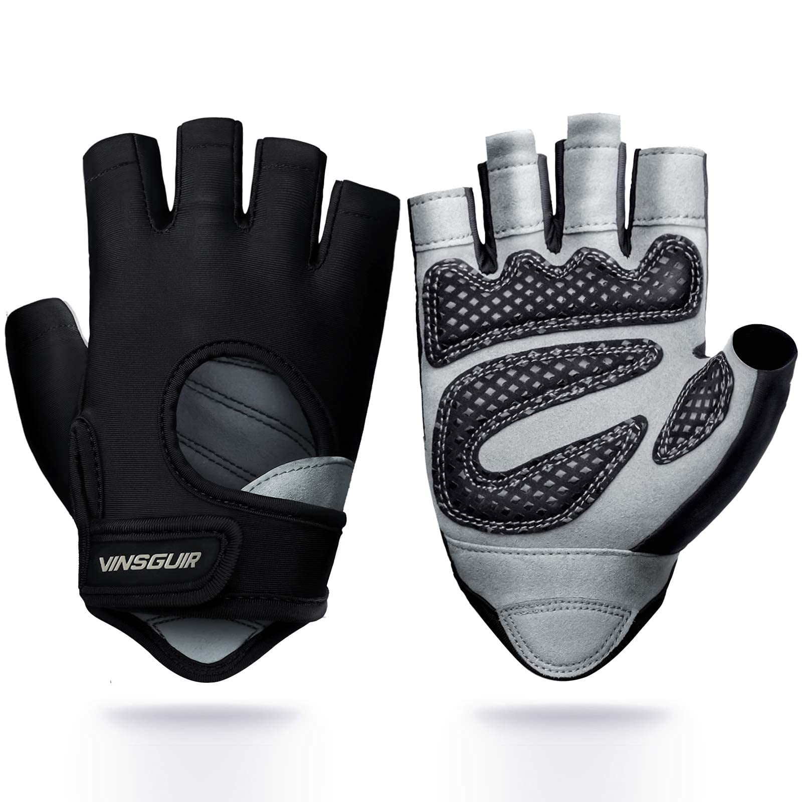 VINSGUIR Workout Gloves for Men and Women, Weight Lifting Gloves with Excellent Grip, Lightweight