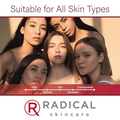 Radical Skincare Express Delivery Facial Enzyme Peel Mask Cleanser Exfoliator - Reveal Smooth, Supple, Polished Skin In Minutes | Paraben & Cruelty Free | Clinically Proven Results (1.7 oz, 2 Pack)