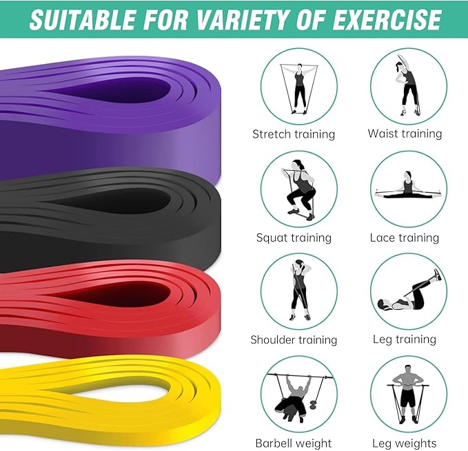Alllvocles Resistance Band, Pull Up Bands, Pull Up Assistance Bands, Workout Bands, Exercise Bands, Resistance Bands Set for Legs, Working Out, Muscle Training, Physical Therapy, Shape Body, Men Women