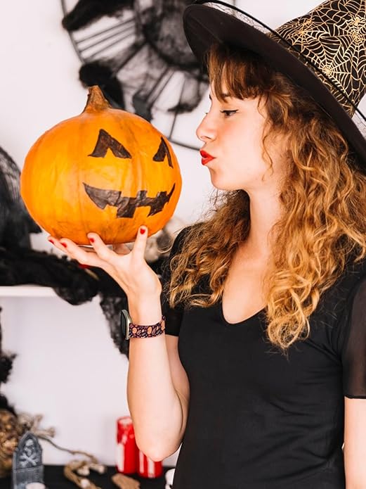 Watbro Halloween Holiday Band Compatible with Fitbit Versa 3 / Sense/Fitbit Versa 4 / Sense 2 Bands for Women Men,Soft Silicone Cute Sport Pumpkin Strap