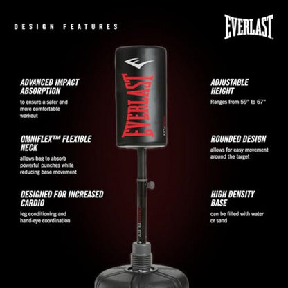Everlast Freestanding Adjustable Punching Bag Adults | Heavy Boxing | MMA