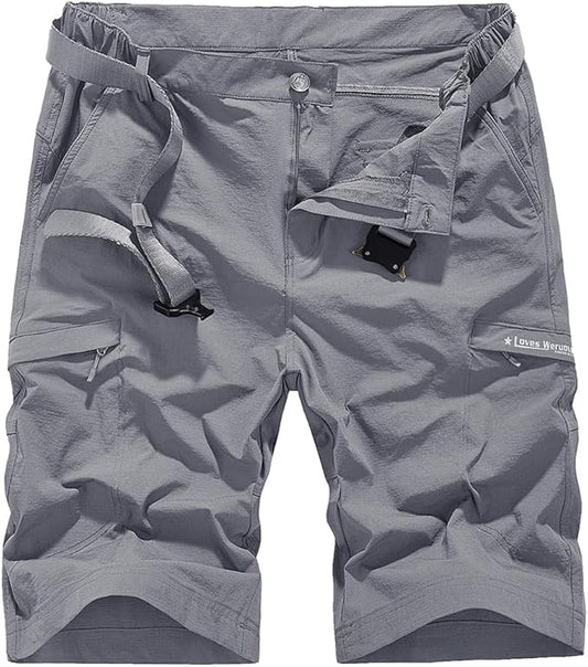 Quick Dry Hiking Shorts Men's Cargo Casual Outdoor 4-Way Stretchy Lightweight Summer Short with