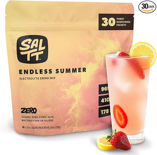 Keto Chow SALTT Electrolytes Powder Packets, Endless Summer (30 Hydration Packets) - Magnesium