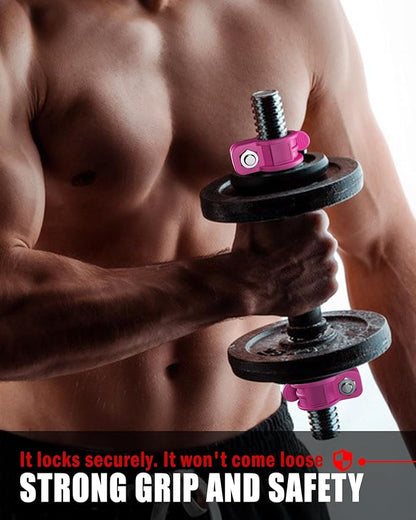 Narrow Barbell Clips 2.5cm Width for Olympic Bars, 0.9-1.18inch Adjustable Weight Clamps, Quick Release Locking Collars for Weightlifting