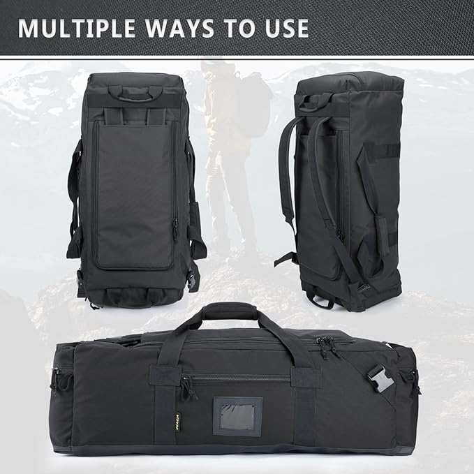 86l Large Duffel Bag For Travel, Gym & Sports - Water Repellent Polyester, Hidden Straps, Shoe Compartment - Perfect Luggage Duffle Bag Or Backpack For Men & Women