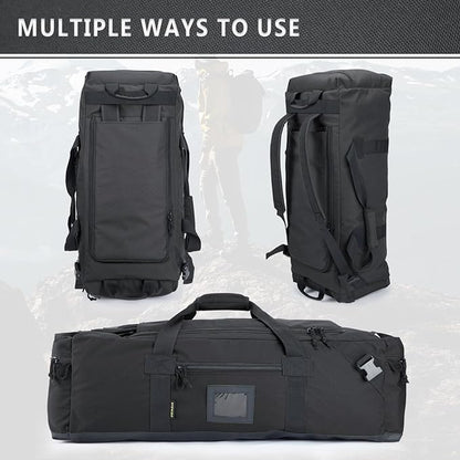 86l Large Duffel Bag For Travel, Gym & Sports - Water Repellent Polyester, Hidden Straps, Shoe Compartment - Perfect Luggage Duffle Bag Or Backpack For Men & Women