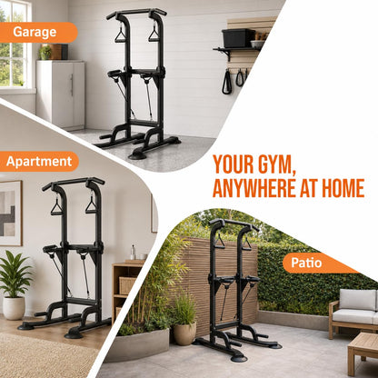 Power Tower Pull Up & Dip Station Multi-Function Home Strength Training Fitness Workout Station