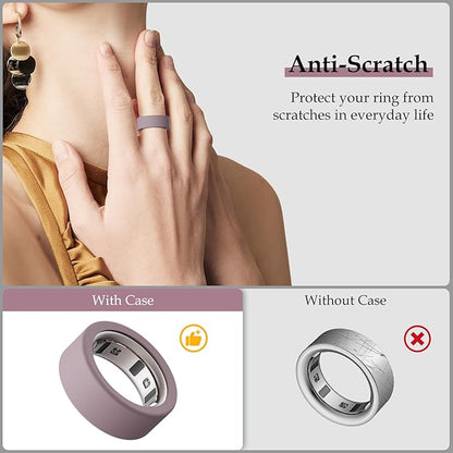 15 Pack Cover Compatible with Oura Ring Gen 4/Gen 3 Horizon/Gen 3 Heritage, Anti-Scratch Silicone Case for Oura Ring Protector for Women Men Working Out Gym, Support Charging with Cover on