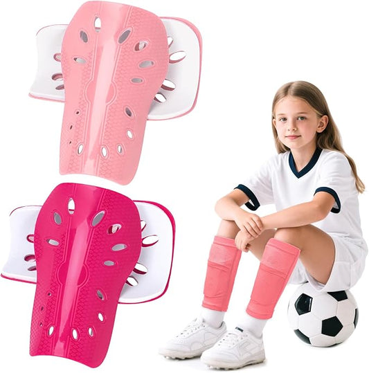 2 Pairs Shin Guards Soccer for Kids,Shin Pads Extra Lightweight Breathable Slide in Shin Guard for Football Training Match Outdoor Activities Protective Slip-in Shin Guards for Boys Girls