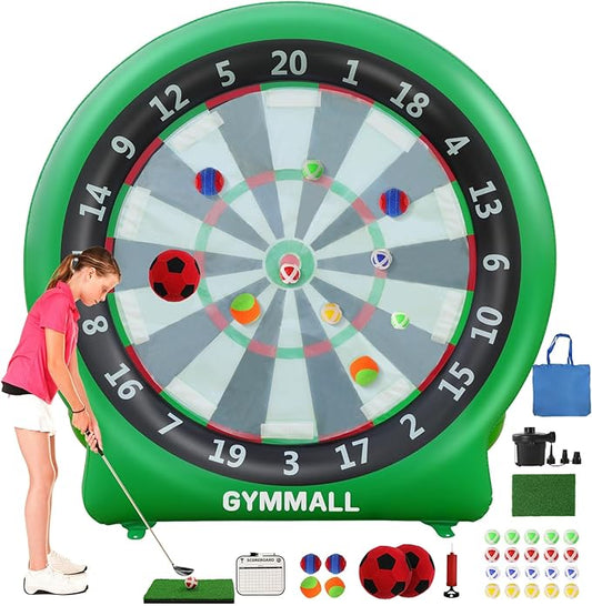 Giant Dart Board Inflatable with Pump, Outdoor and Indoor Soccer Sport Kick Dartboard for Kids and