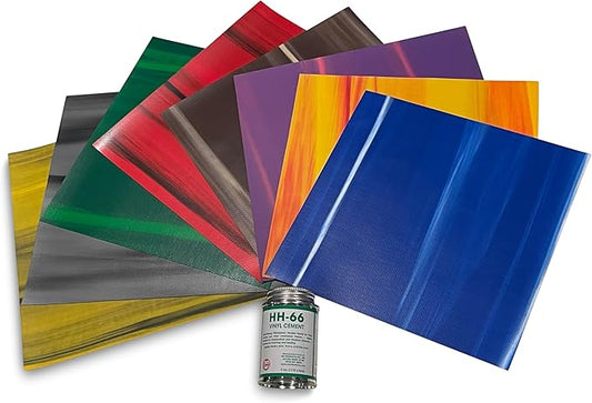 Professional Vinyl Repair Patch Kit for Inflatable Bounce Houses, Includes Marble Multi-Color Vinyl