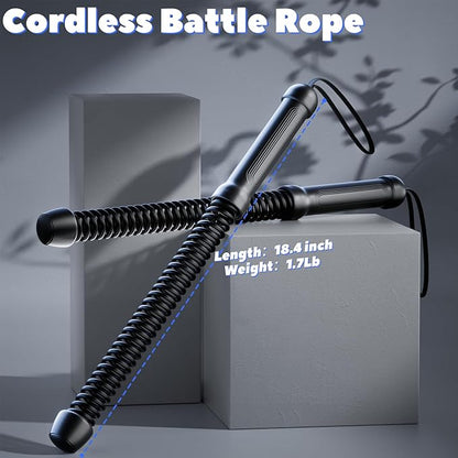 Ropeless Battle Rope, Battle Ropes for Home Gym, Strength, HIIT Workouts, Home Training, Quiet Fitness Equipment for Men & Women, 2PCS