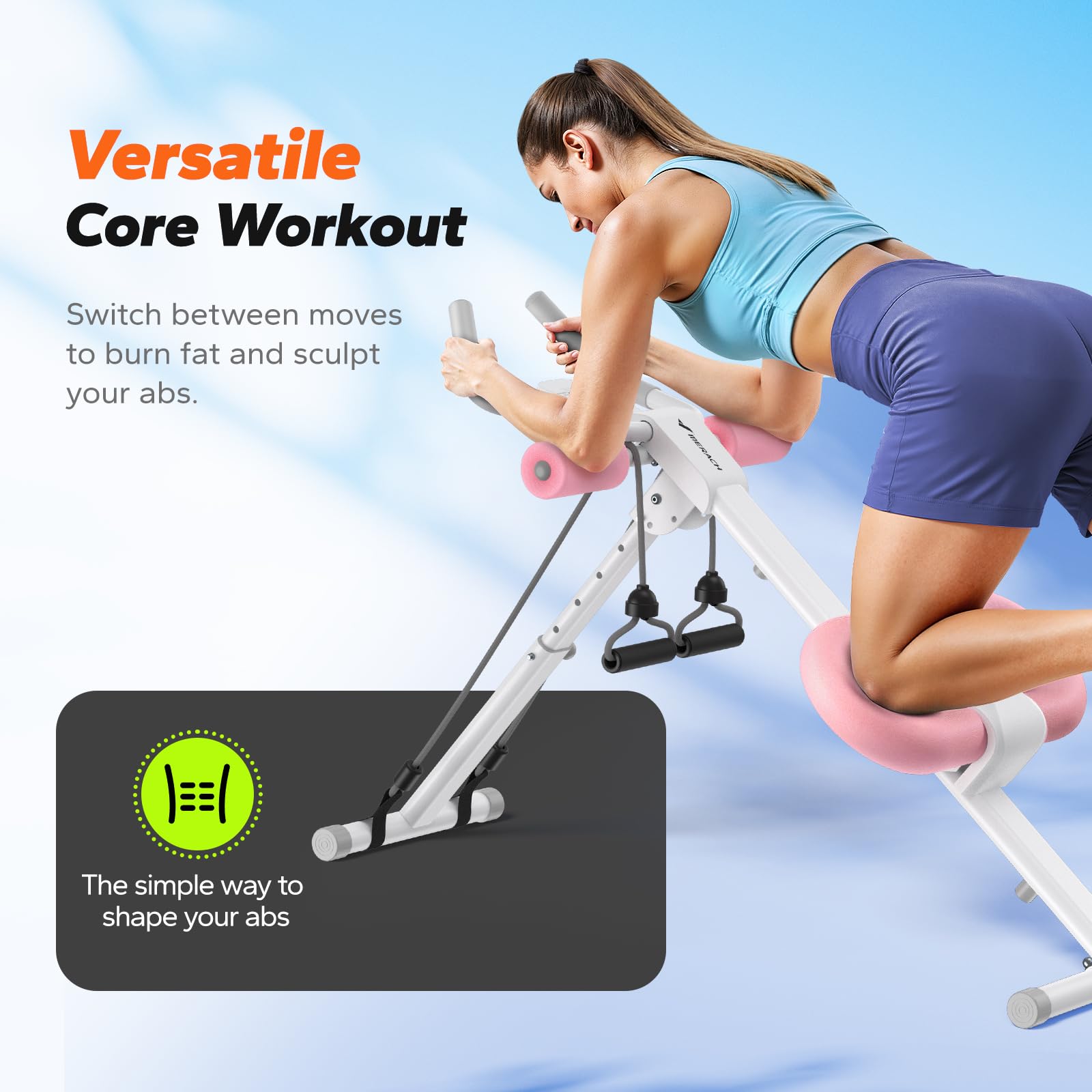 MERACH Ab Machine, Ab Workout Equipment, Adjustable Ab Trainer Machine