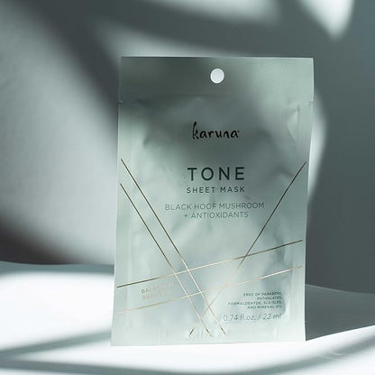 Karuna - TONE Facial Mask for Well-Toned, Moisturized & Balanced Skin, Age-Defying Facial Skin Care Products, Hydrating Face Masks with Black Hoof Mushroom & Antioxidants, 0.74 fl. oz./22 ml