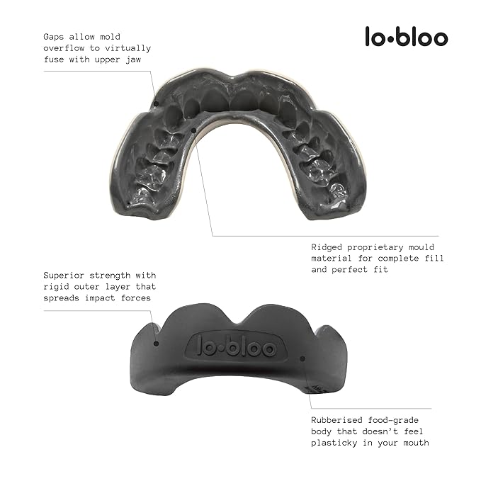 lobloo® PRO-FIT Sports Mouthguard ??Ultra Slim 1mm | Dentist-Level Protection | Precision Vacuum-Fit | Oxygen Performance | MMA, Boxing, Football, Basketball. (Large +14yrs, Orange)