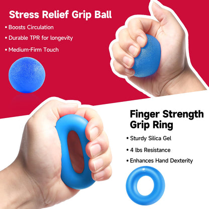 FitBeast Grip Strengthener Forearm Strengthener Hand Grips Strengthener Kit - 5 Pack Adjustable