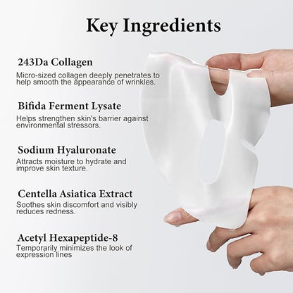 ISTON 4 Pack Collagen Face Mask, Collagen Real Deep Anti Wrinkle Lifting Mask | Firming,Pore Minimizing | Overnight Hydrating Face Masks Skincare for Glass Skin |TikTok Trend Items Skin Care