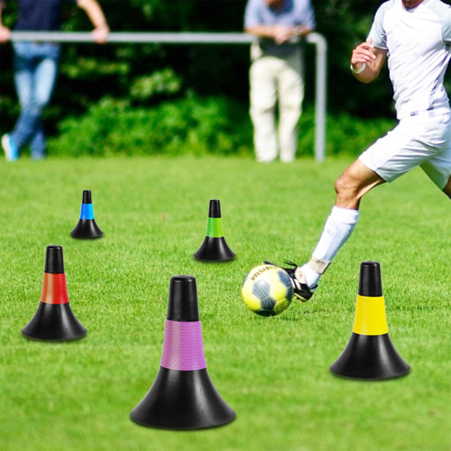 ZEAYEA 8 Pcs Agility Training Sport Cone, 9 Inches Soccer Cones with Carry Bag, Basketball Training
