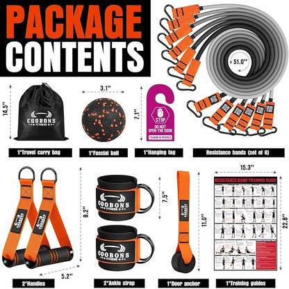 Heavy Resistance Bands for Working Out, 300LBS Exercise Bands with Handles, Workout Bands for Men, Weight Fitness Bands Set for Muscle Training, Strength, Slim, Yoga, Home Gym Equipment