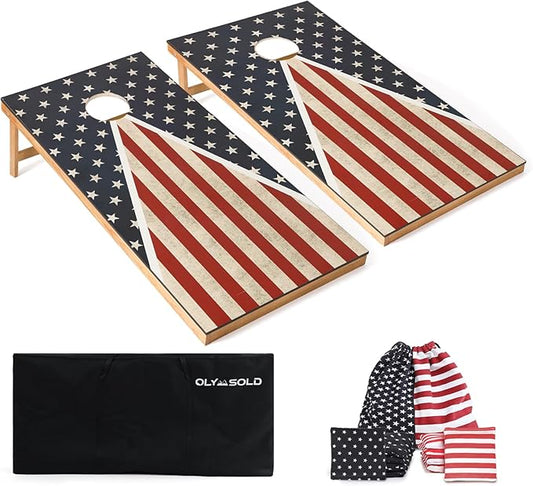 Cornhole Set, Corn Holes Outdoor Game, Regulation Cornhole Boards, Portable Cornhole Set, Classic
