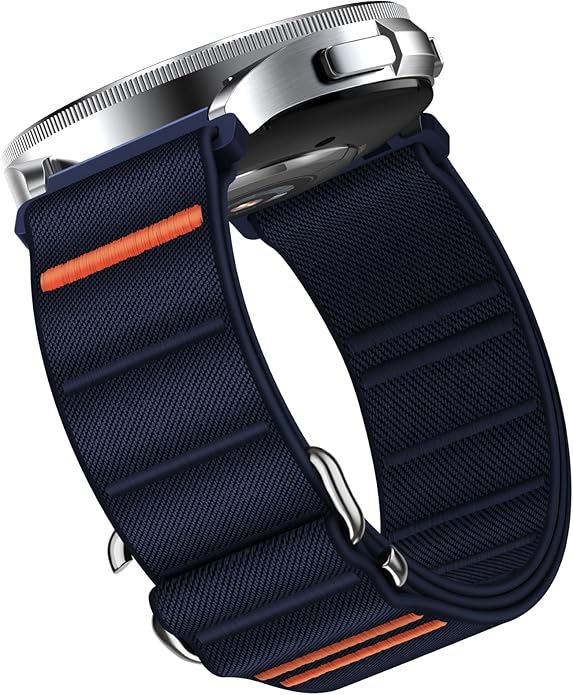 Suitisbest S-Hook Sport Band Compatible with Samsung Galaxy Watch 6 5 4 7 FE Band, Watch 6/4 Classic, Watch 5 Pro, Durable and Adjustable Nylon Loop Strap for Galaxy Active1/Active2